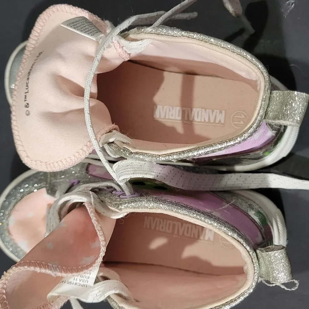 Star Wars Grogu High Top Sneakers Little Girls Size 11